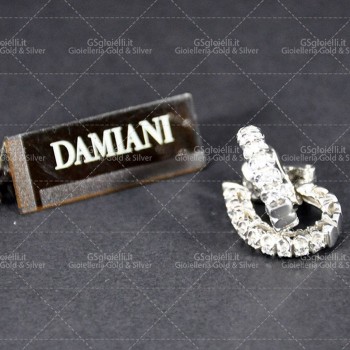 Orecchini Damiani diamanti taglio brillante ct.0.33 colore H if oro bianco gr.7.