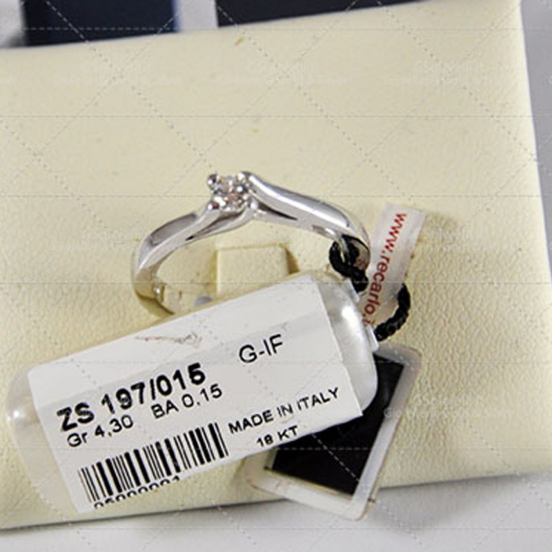 Anello Recarlo SOLITARIO 0,15 colore G ZS197/015