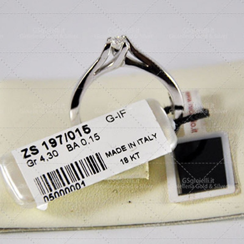 Anello Recarlo SOLITARIO 0,15 colore G ZS197/015