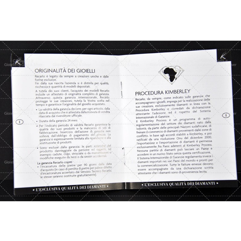 Girocollo RECARLO in oro bianco con diamante ct.0,49 Ref. Z431045