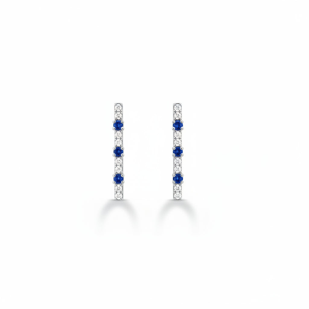 Orecchini Cerchio Bliss Collezione Via Lattea Con Zaffiri