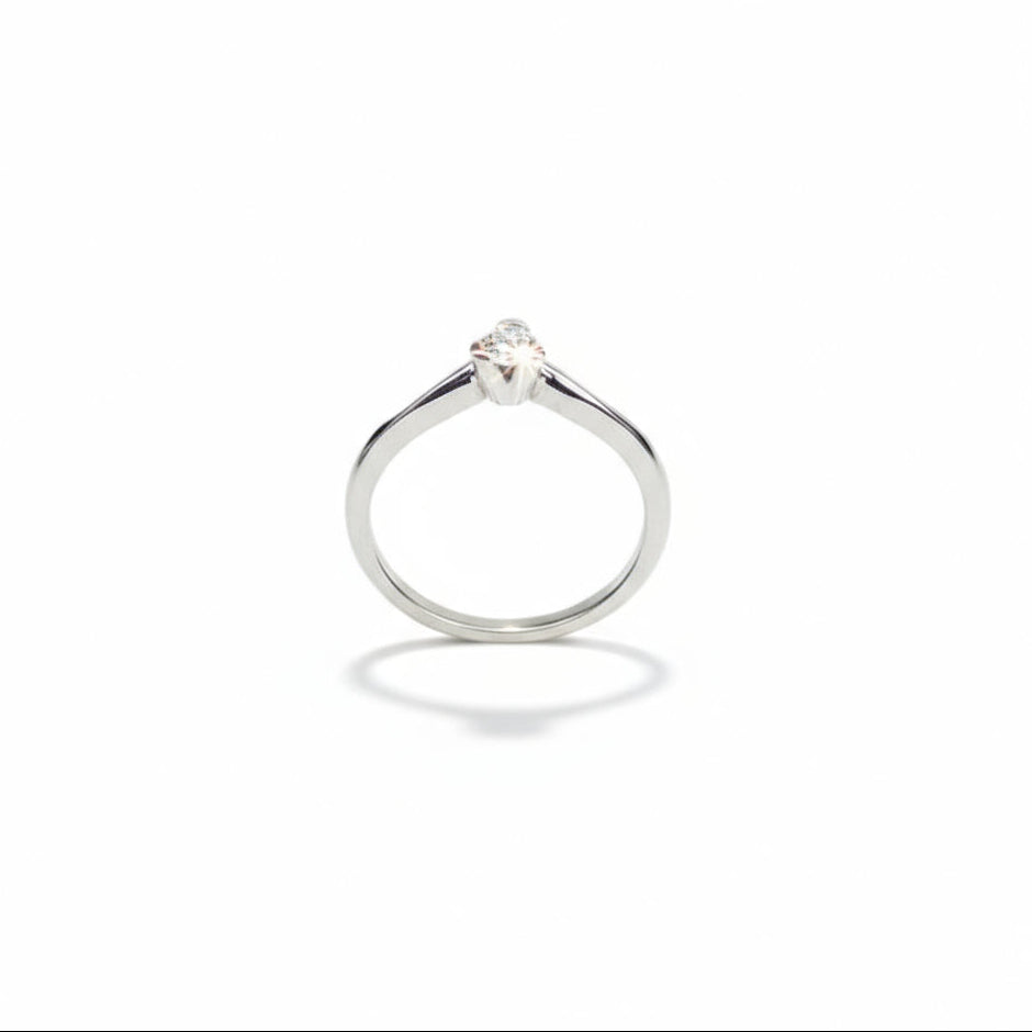 ANELLO DAMIANI SOLITARIO DIAMANTE TAGLIO BRILLANTE CT.0.16 H