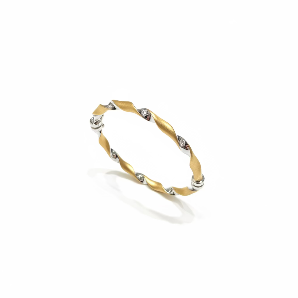 Bracciale Oro Giallo e Bianco 18Kt 8g