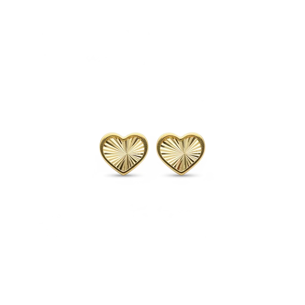 Orecchini Cuore Oro Giallo 9Kt